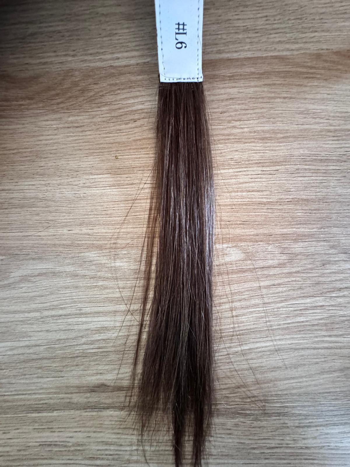 Peluca médica de cabello humano largo y liso con flequillo Pénélope de 22 pulgadas. CALIDAD PREMIUM. 