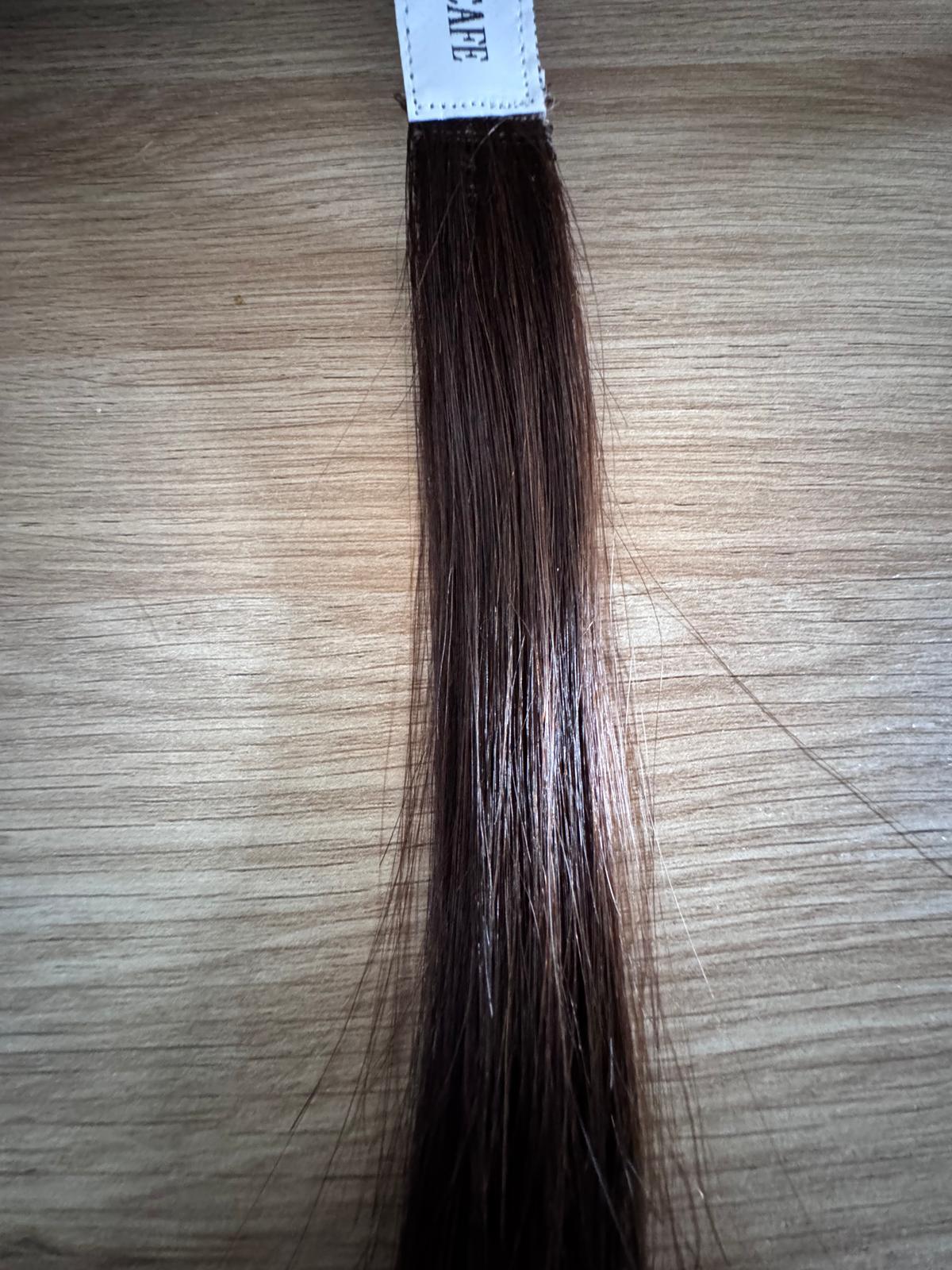 Perruque Médicale Human hair longue raide avec frange Pénélope 22 pouces. PREMIUM QUALITY.