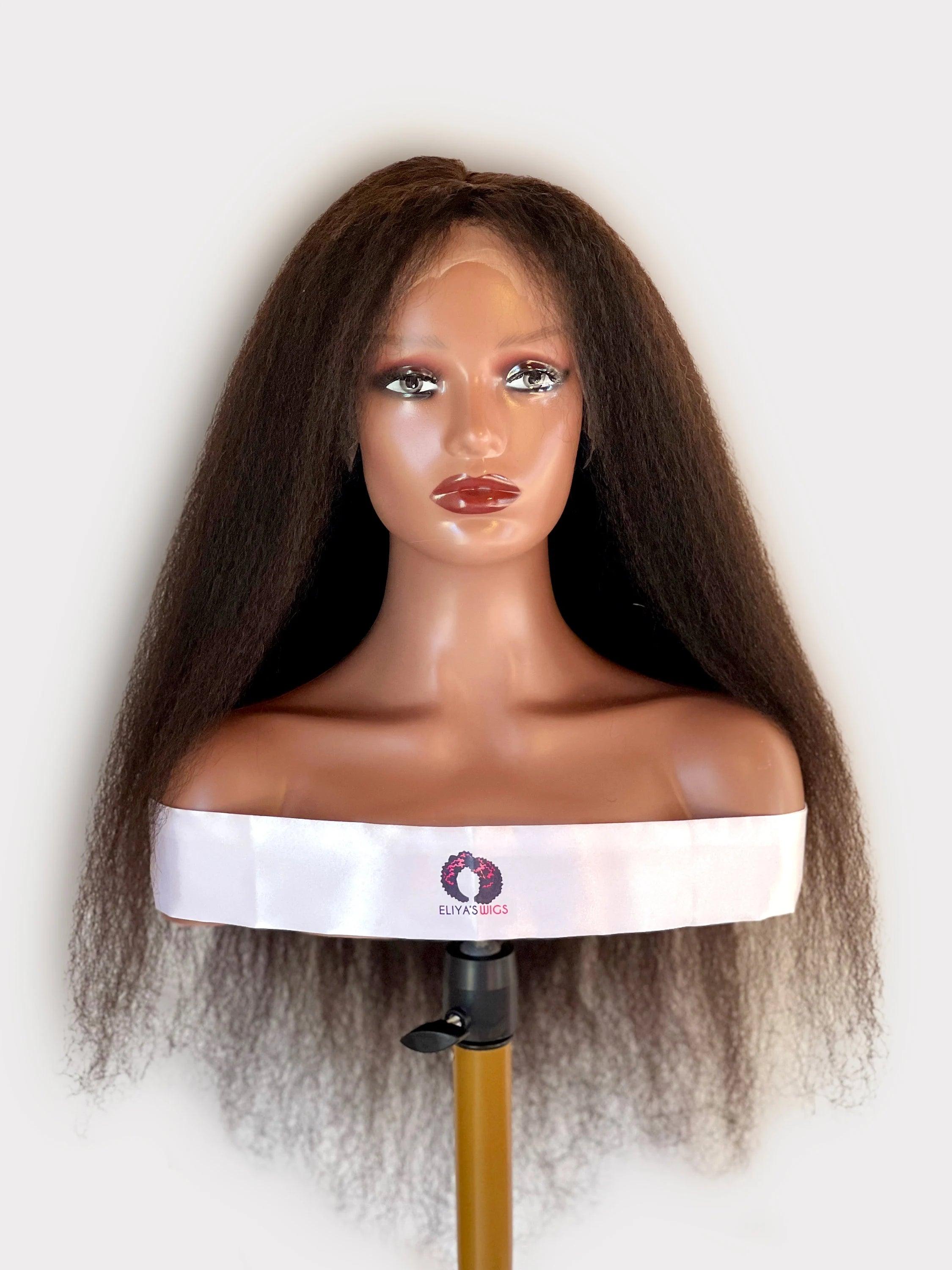 Perruque Lace wigs ALIYA KINKY STRAIGHT 26 pouces 200% Density.Human Hair. - ELIYASCORNER